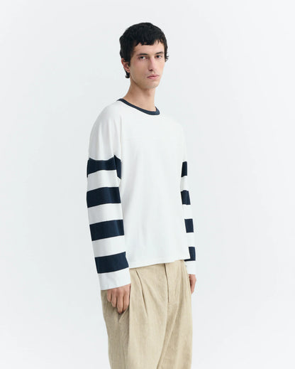 CAMISETA MANGA LARGA STRIPES NAVY BRADY - FRONT OF