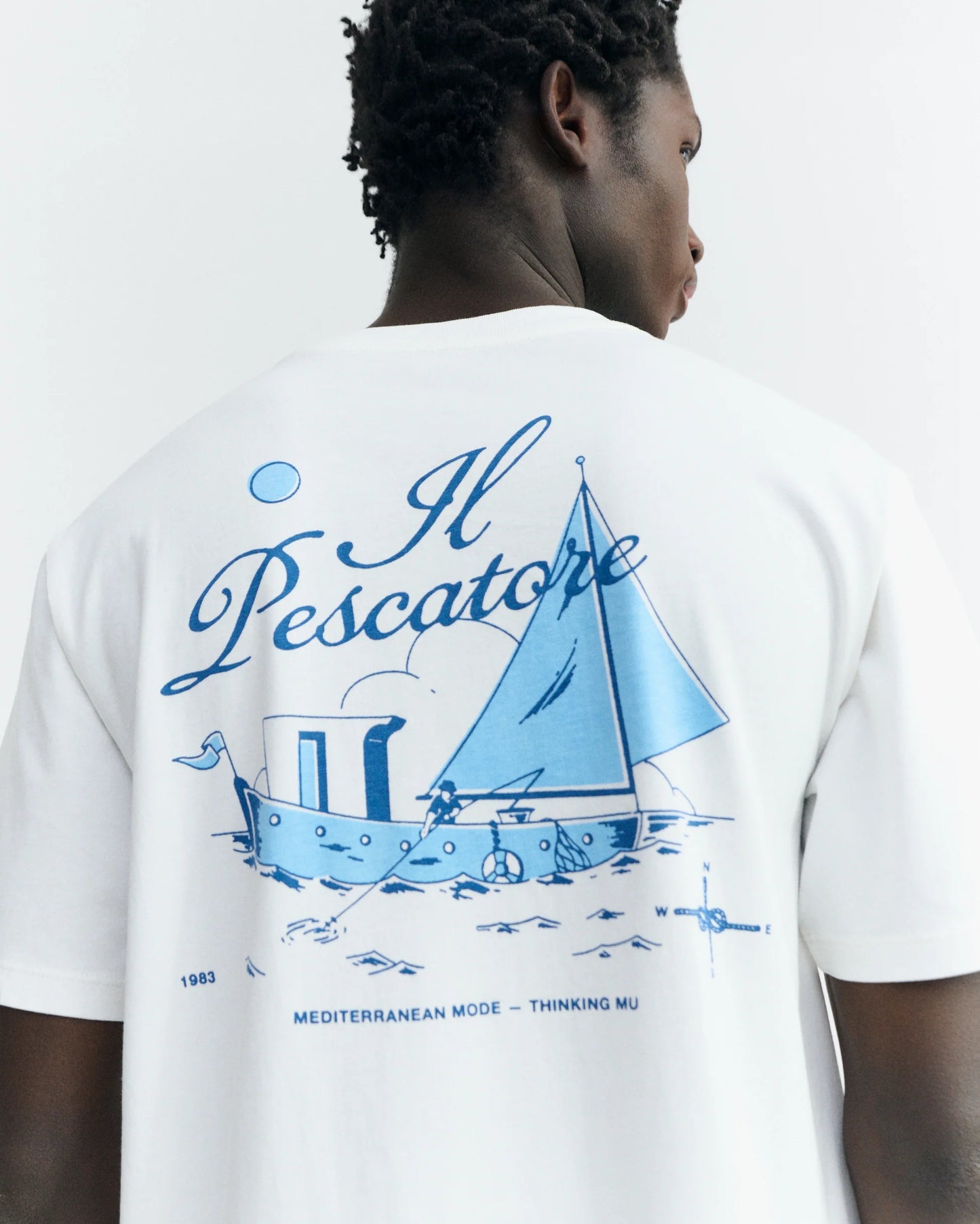 PESCATORE T-SHIRT ZACH WHITE - FRONT OF