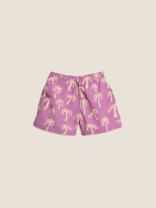 SWIM TRUNKS PINK PALMS