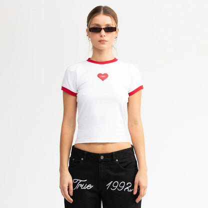 MEMORIES SLIM T-SHIRT WHITE - FRONT OF