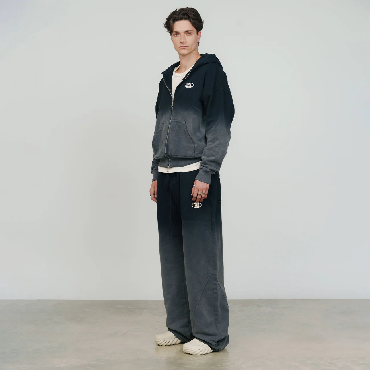 MIDNIGHT DUST HOODIE BLACK - FRONT OF