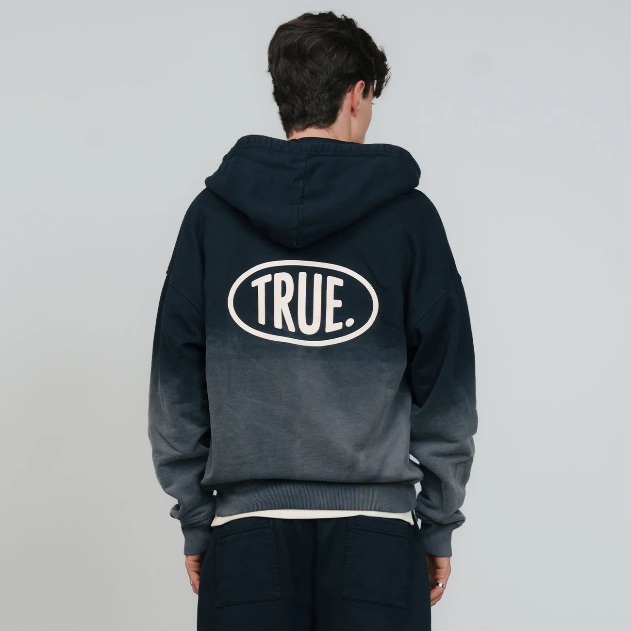 MIDNIGHT DUST HOODIE BLACK - FRONT OF