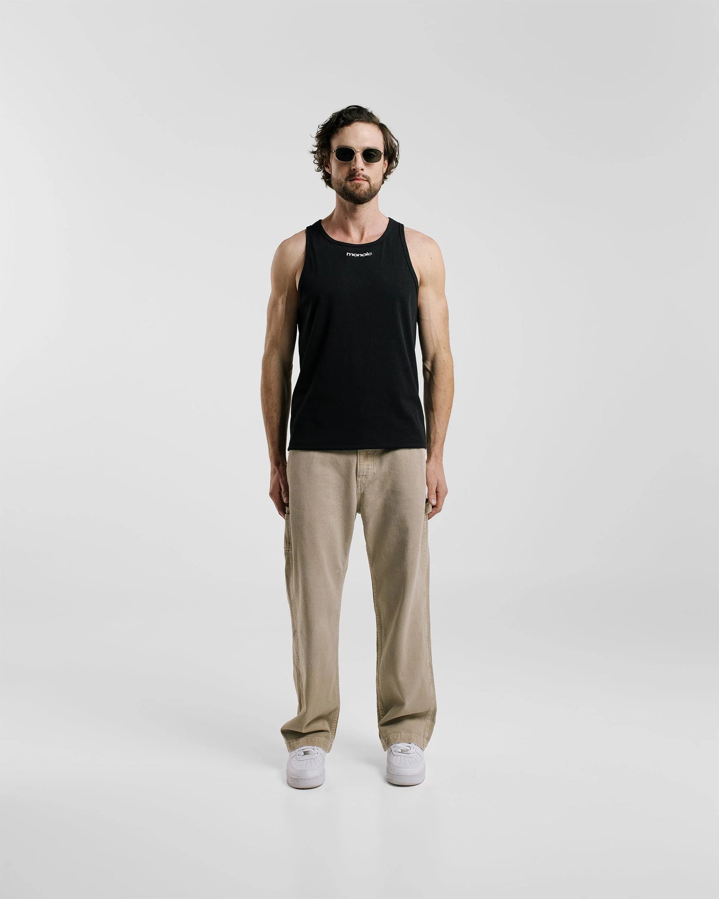 PANTALONES MONOIC STUDIO WORK TAUPE - FRONT OF