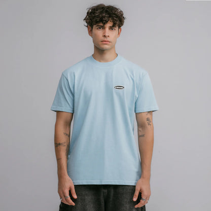 MOONLIGHT REGULAR T-SHIRT PASTEL BLUE - FRONT OF
