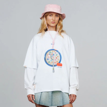 MY CEREAL BOXY TEE WHITE - FRONT OF
