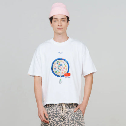 MY CEREAL BOXY TEE WHITE - FRONT OF