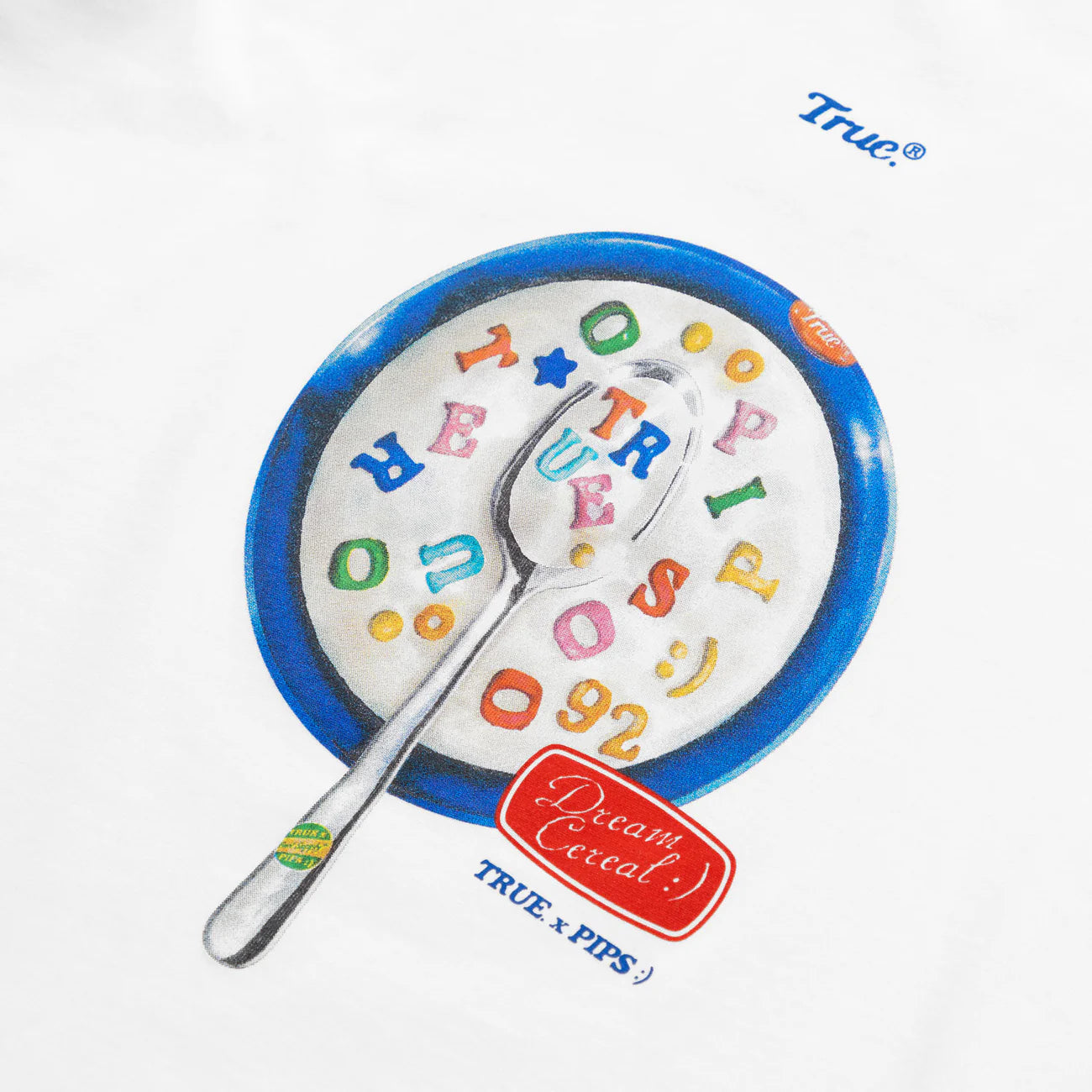 MY CEREAL BOXY TEE WHITE - FRONT OF