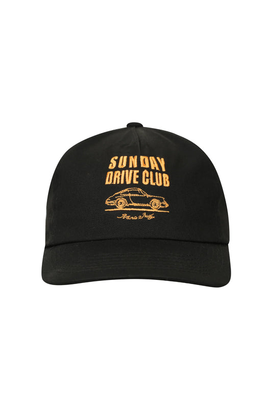 GORRA THE DRIVE CLUB 5 PANEL BLACK - FRONT OF