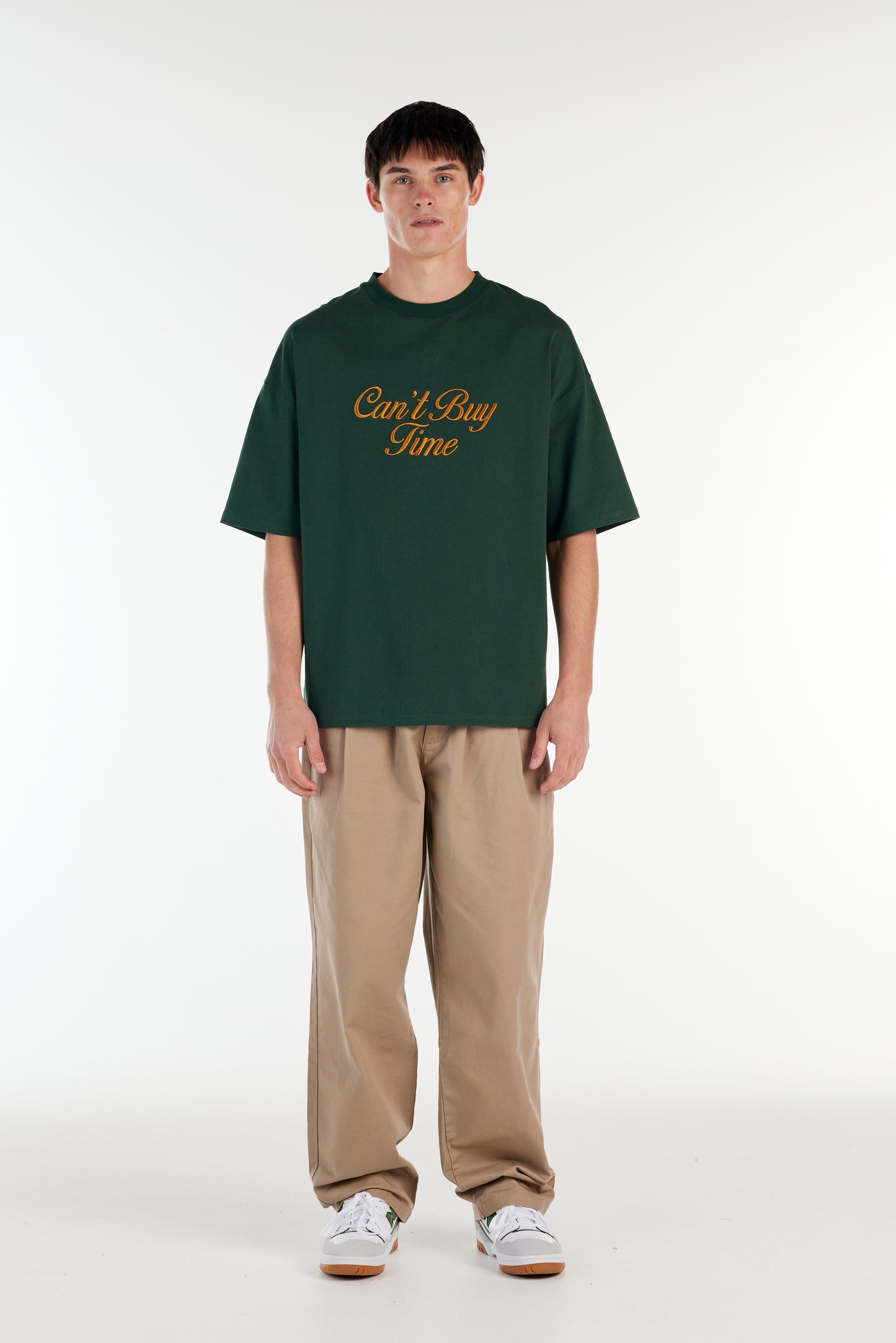 EMERSON T-SHIRT GREEN - FRONT OF.