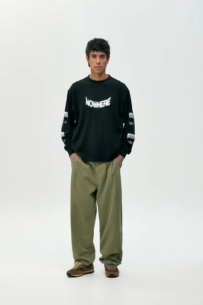 CAMISETA LARGA THROUGH THE WINDOW BLACK - FRONT OF