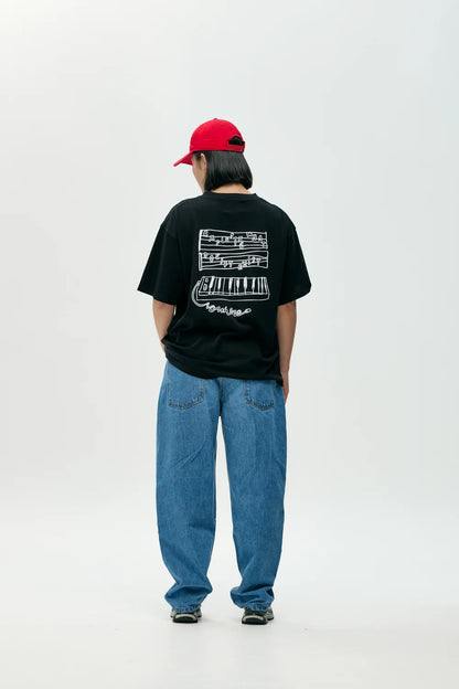 CAMISETA KEYBOARD BLACK - FRONT OF