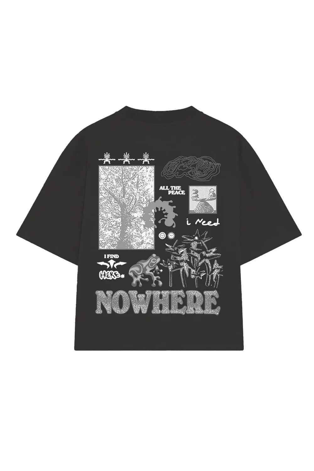 CAMISETA ALL THE PEACE I NEED BLACK - FRONT OF