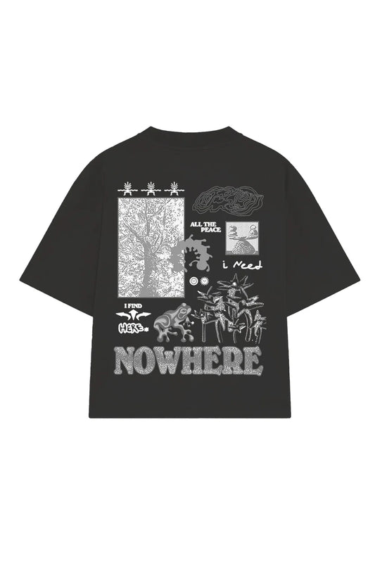 CAMISETA ALL THE PEACE I NEED BLACK - FRONT OF
