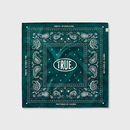 PAISLEY BANDANA GREEN TRUE - FRONT OF