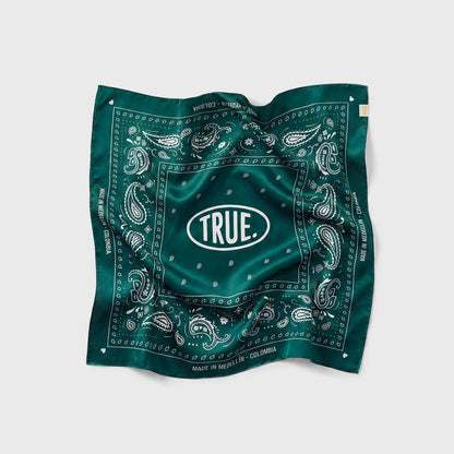 PAISLEY BANDANA GREEN TRUE - FRONT OF