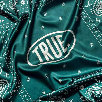 PAISLEY BANDANA GREEN TRUE - FRONT OF