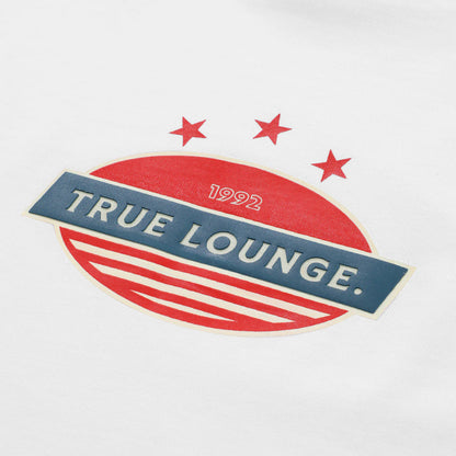 RETRO RANGLAN BOXY T-SHIRT WHITE/BLACK - FRONT OF.