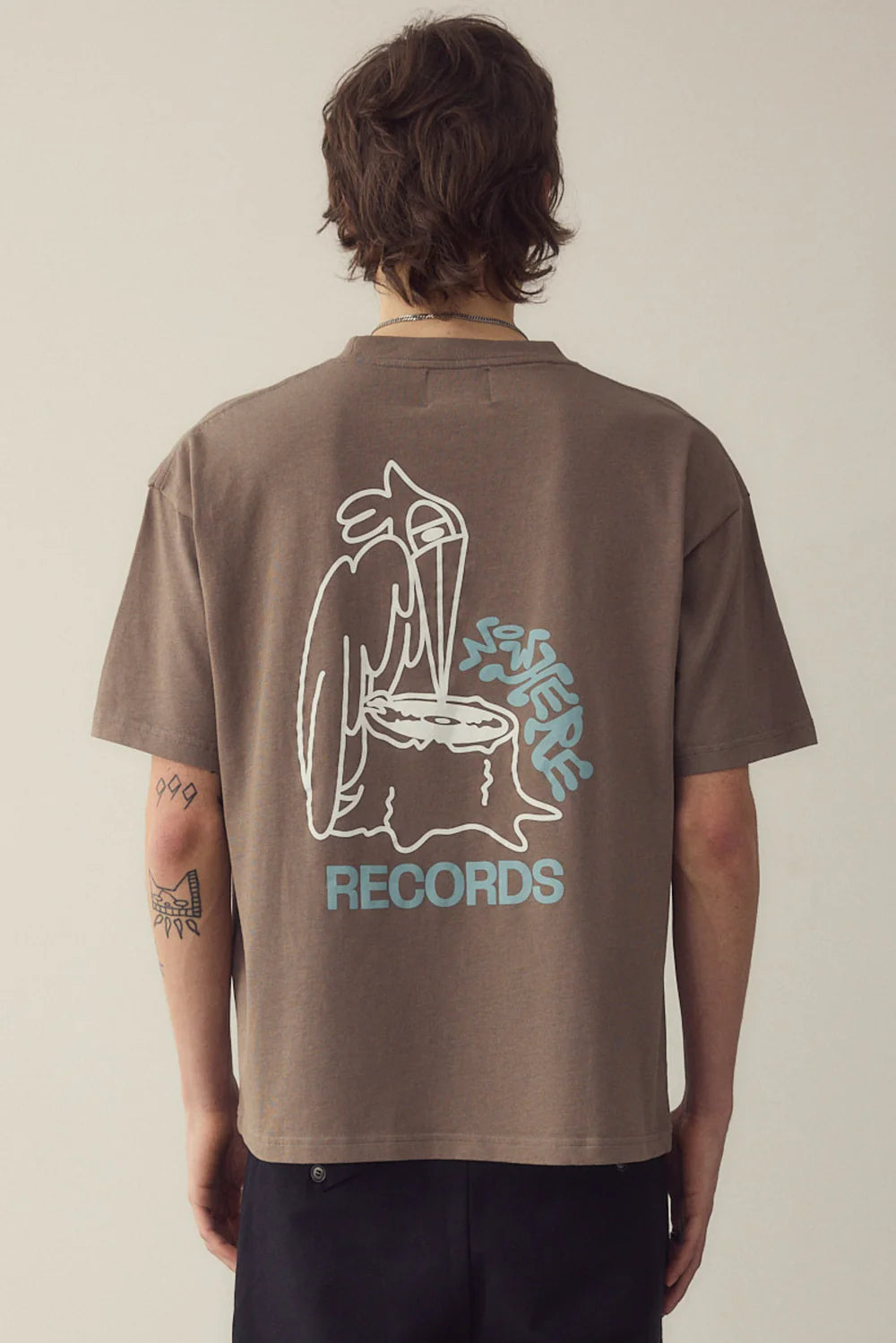 CAMISETA NOWHERE RECORDS WOOD - FRONT OF