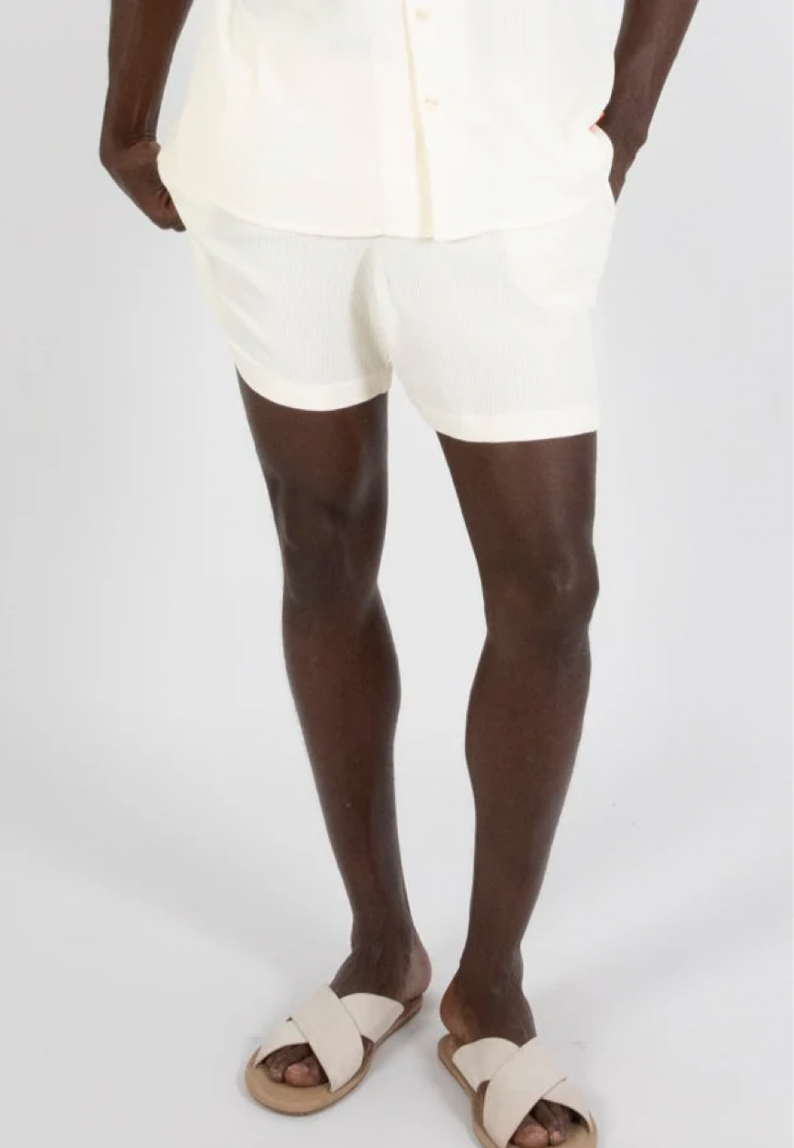 SHORT FLOW LINEN WHITE