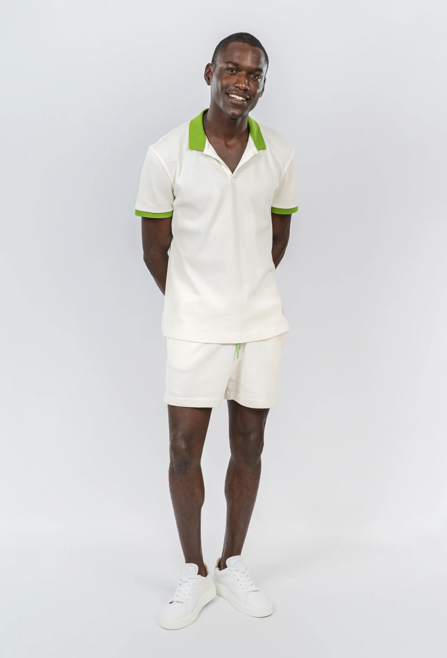 POLO BAY RETRO WAFFLE CREAM AND GREEN