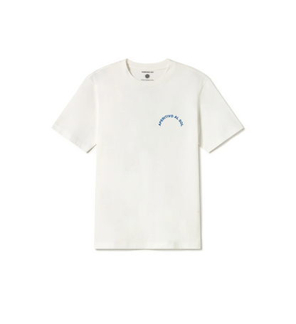 APERITIVO ZACH WHITE T-SHIRT - FRONT OF.