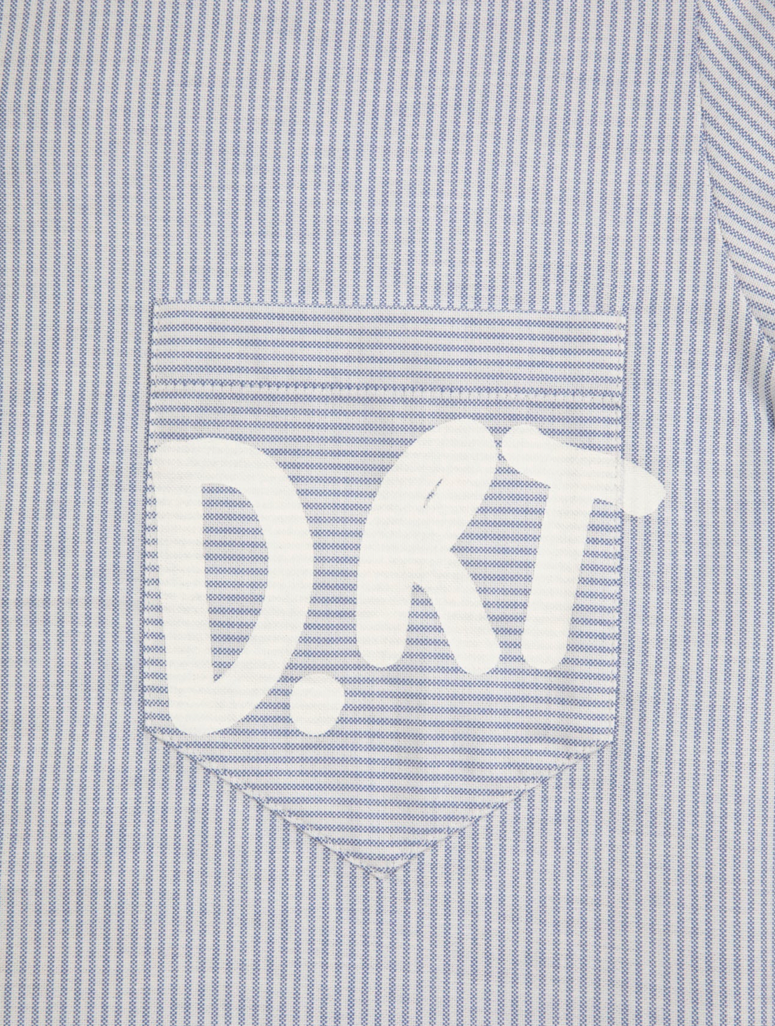 CAMISA DRT STRIPED OXFORD BLUE WHITE - FRONT OF