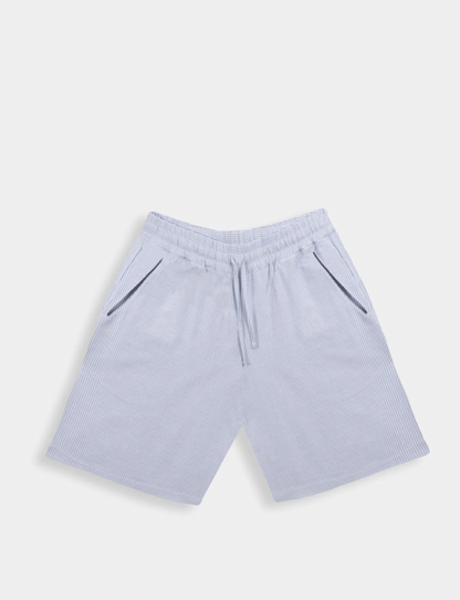 DRT STRIPED SHORT WHITE AND BLUE - FRONT OF