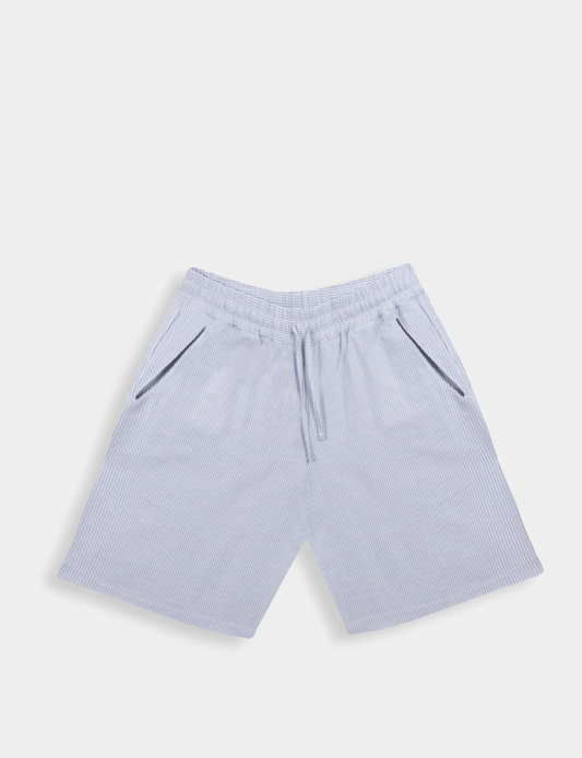 DRT STRIPED SHORT WHITE AND BLUE - FRONT OF