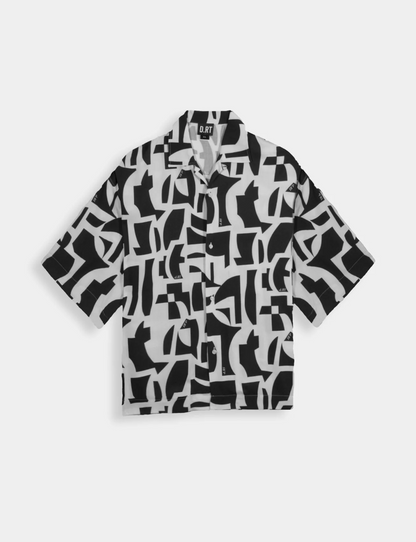 CAMISA DRT GEO BLACK AND WHITE - FRONT OF