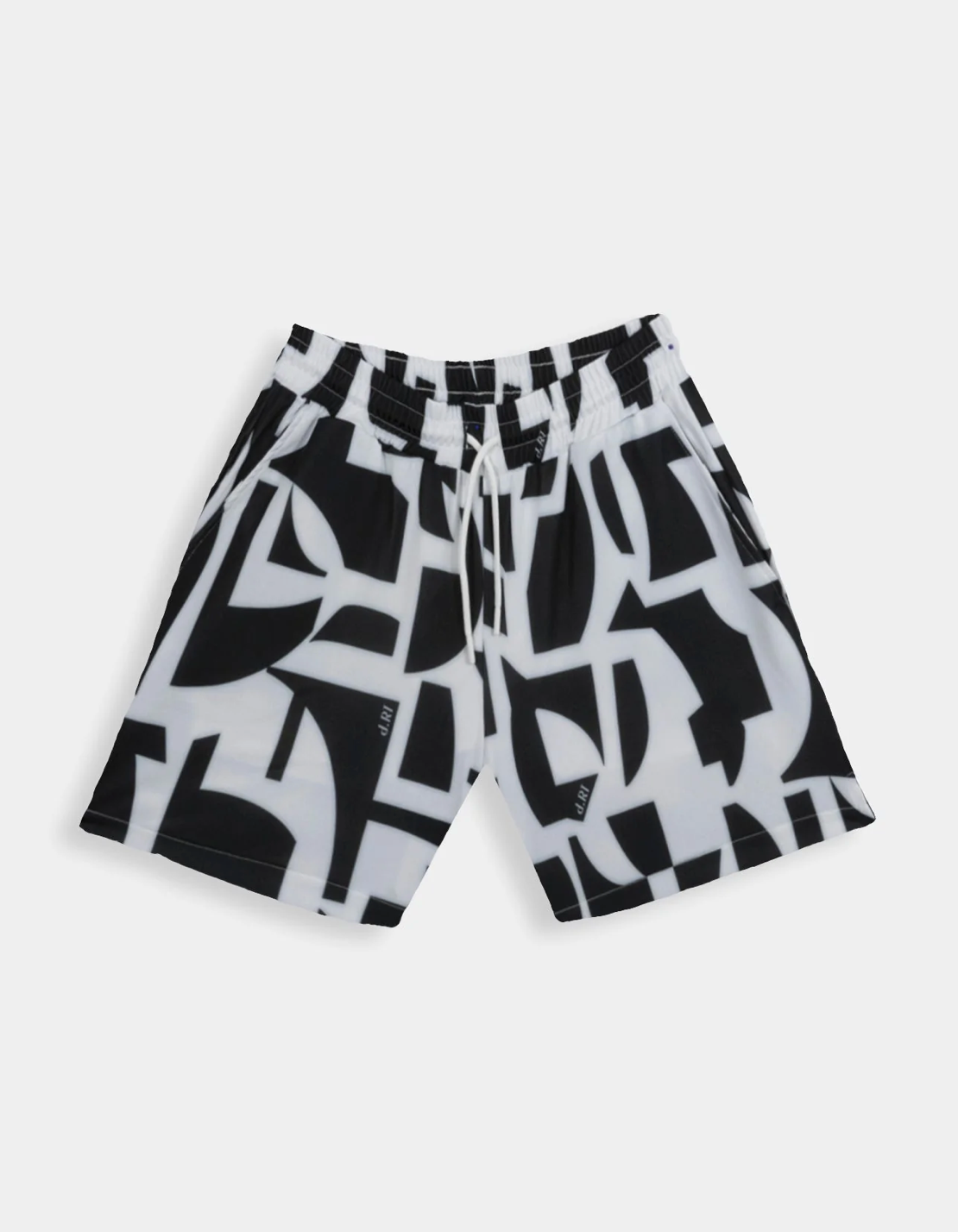 SHORTS DRT GEO BLACK AND WHITE - FRONT OF