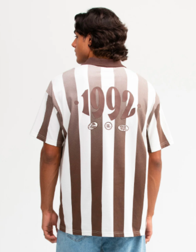 PARAISO OVERSIZED SOCCER T-SHIRT BROWN - FRONT OF