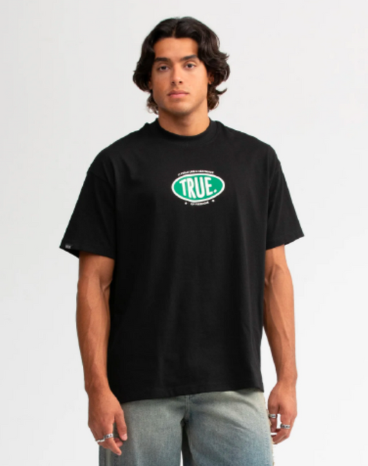 HEATWAVE OVERSIZED T-SHIRT BLACK - FRONT OF