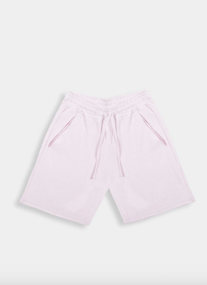 DRT STRIPED SHORT WHITE AND PINK - FRONT OF