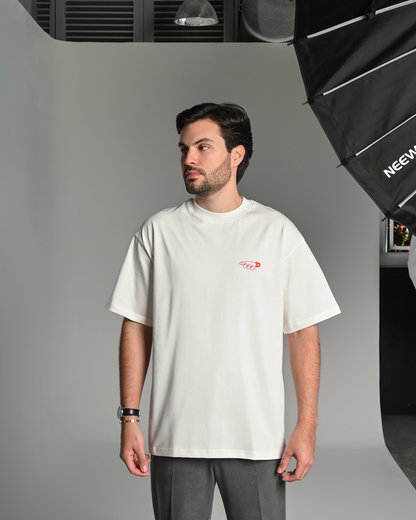 MONKEY WHITE T-SHIRT - FRONT OF