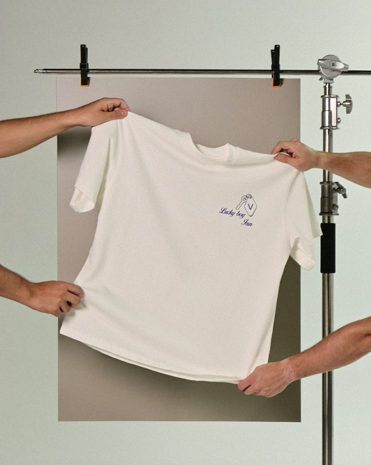 LUCKY BOY T-SHIRT WHITE - FRONT OF