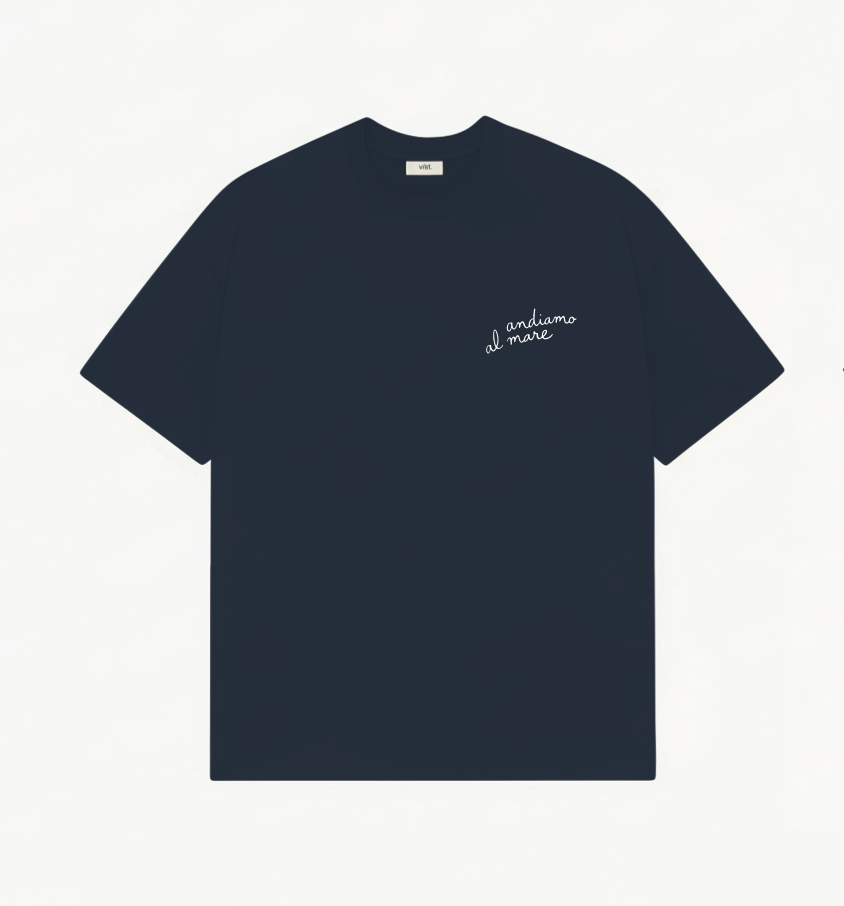 ANDIAMO AL MARE CAMISETA NAVY VIST - FRONT OF