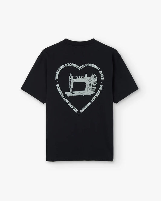 SEWING WANF BLACK T-SHIRT - FRONT OF