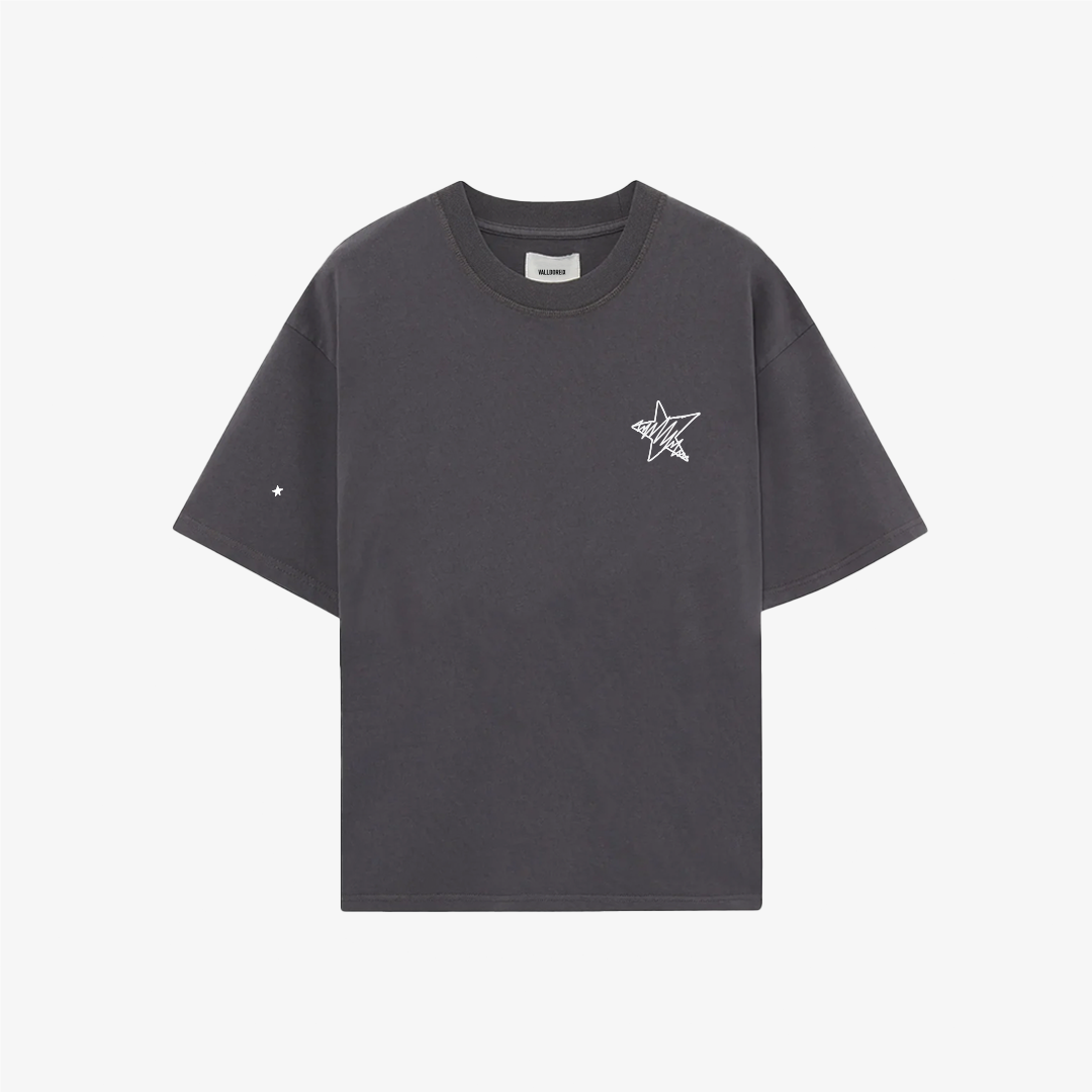 VALLDOREIX STATEMENT TEE SHADOW GREY - FRONT OF