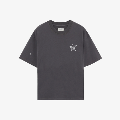 VALLDOREIX STATEMENT TEE SHADOW GREY - FRONT OF