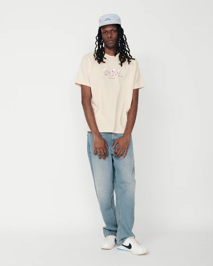 LETTERING WANF T-SHIRT CREAM - FRONT OF