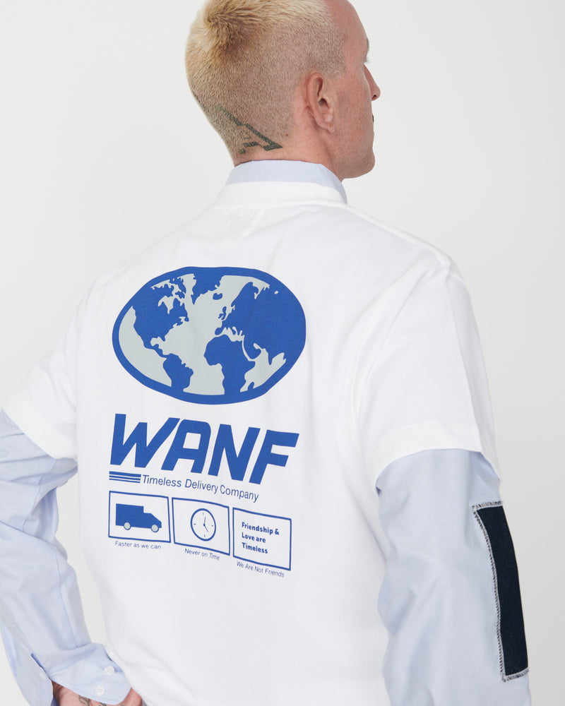 DELIVERY WANF WHITE T-SHIRT - FRONT OF