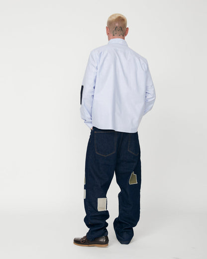 PANTALONES SASHIKO WANF DENIM - FRONT OF