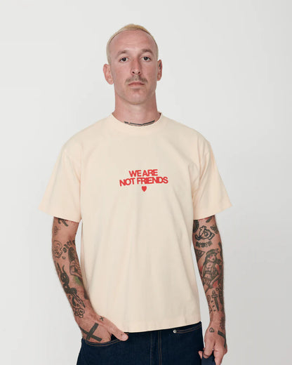 OFF BOLD LOVE T-SHIRT CREAM - FRONT OF