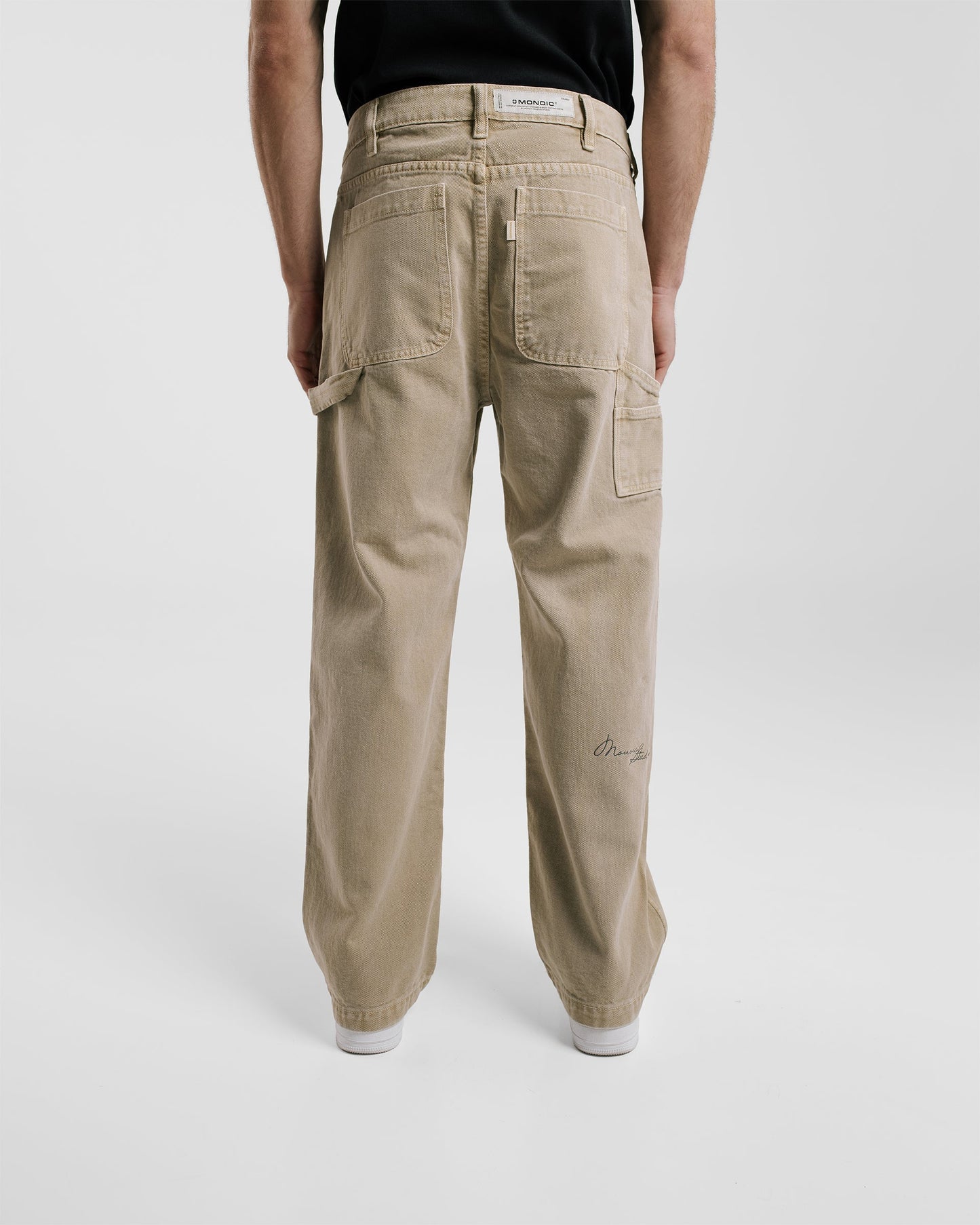 PANTALONES MONOIC STUDIO WORK TAUPE - FRONT OF