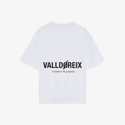 VALLDOREIX STATEMENT TEE WHITE - FRONT OF