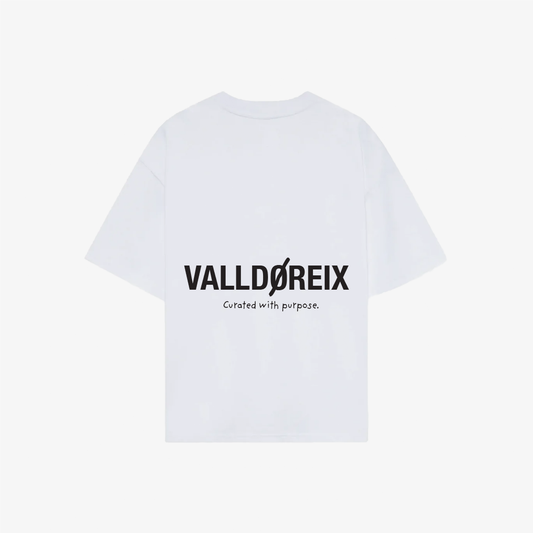 VALLDOREIX STATEMENT TEE WHITE - FRONT OF