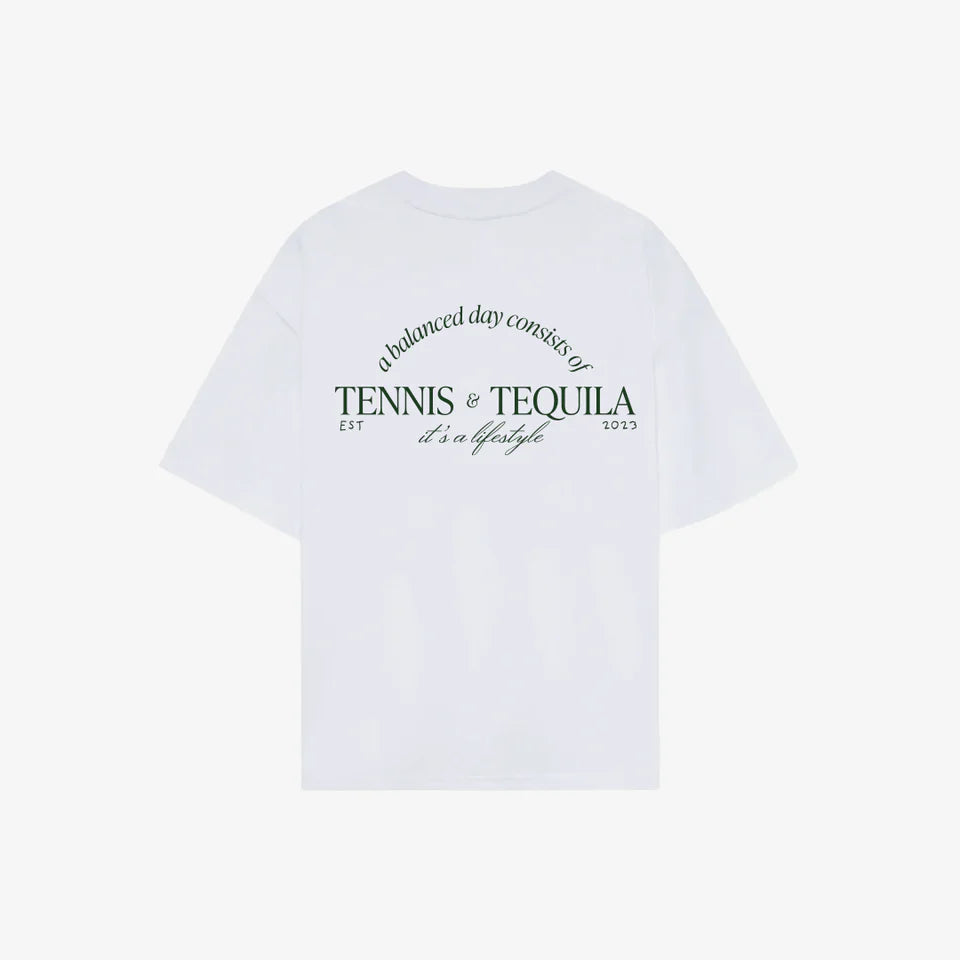 T-SHIRT TENNIS & TEQUILA WHITE