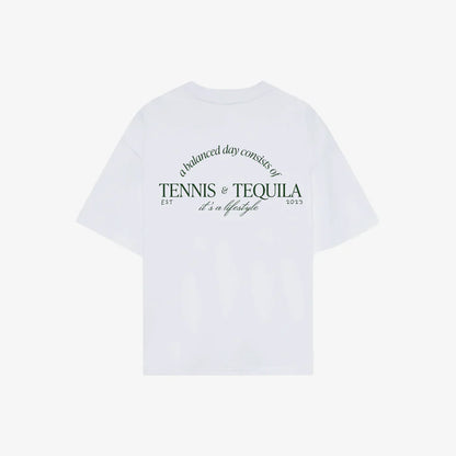 T-SHIRT TENNIS & TEQUILA WHITE