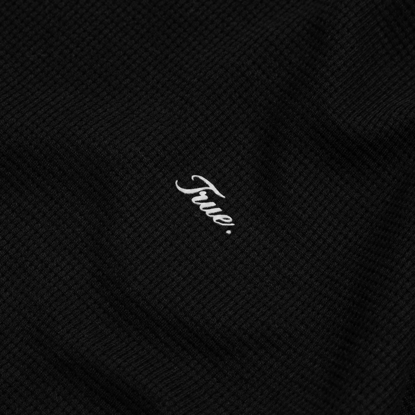 TEXTURED BOXY TEE BLACK - FRONT OF