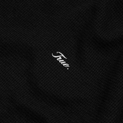 TEXTURED BOXY TEE BLACK - FRONT OF